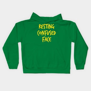 Resting confused face Kids Hoodie